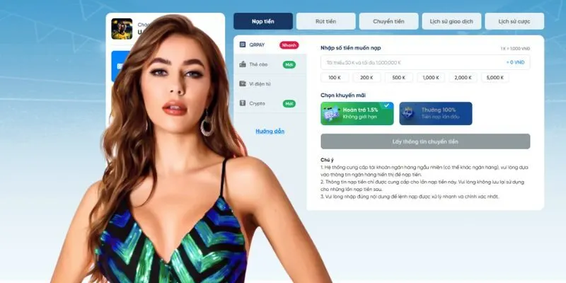 Nạp tiền 8LIVE - Các bước siêu tốc cho người mới